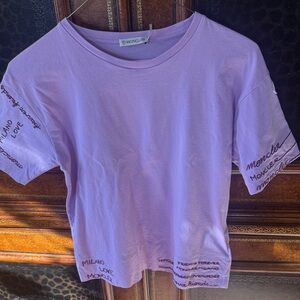 Moncler Kids Light Purple Tee